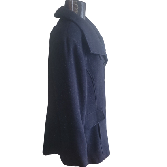 Niccolini Black Wool and Cashmere Blend Pea Coat 16 - Picture 5 of 8